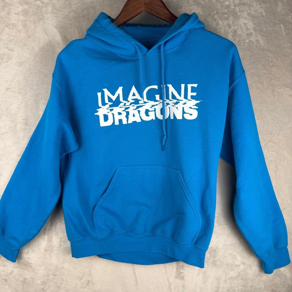 Imagine Dragons Mercury World Tour Blue Graphic Hoodie Small Concert Merch